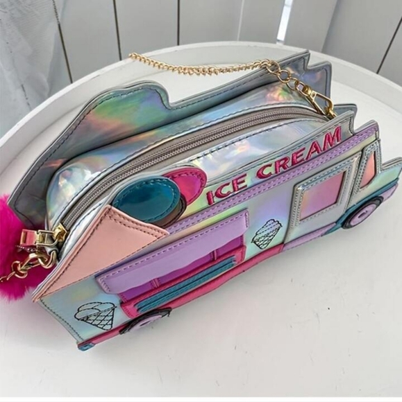 Holographic Ice Cream Truck Crossbody Bag - Picture 4 of 8